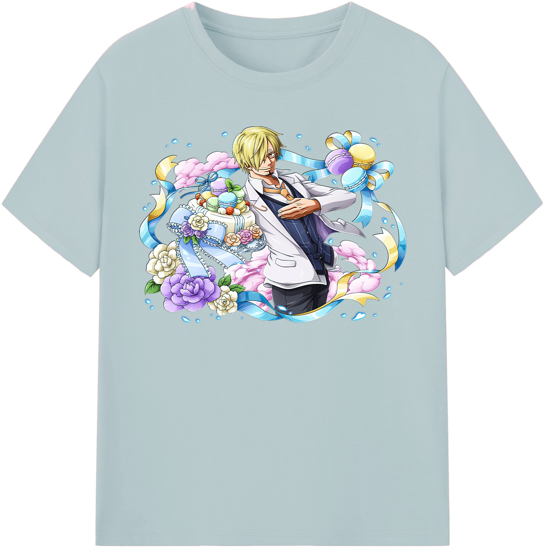 ワンピース サンジ ONE PIECE Sanji 綿100％半袖Tシャツ（フロントプリント）